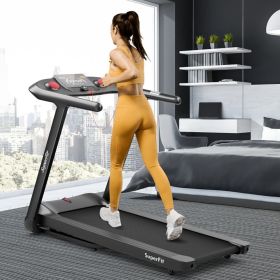 4.75HP Folding Treadmill with Preset Programs Touch Screen Control 4.75HP Folding Treadmill with Preset Programs Touch Screen Control