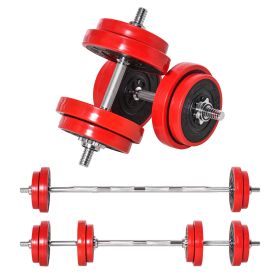Soozier Adjustable Dumbbell Set, 44lbs Convertible to Barbell Weight Set for Home Gym Women and Men Weight Lifting Training Soozier Adjustable Dumbbell Set, 44lbs Convertible to Barbell Weight Set for Home Gym Women and Men Weight Lifting Training